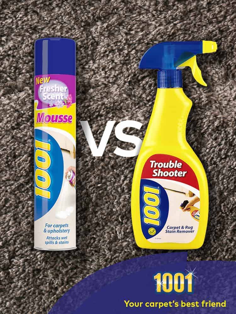 Which carpet stain remover - Mousse or Troubleshooter? Which carpet stain remover - Mousse or Troubleshooter?