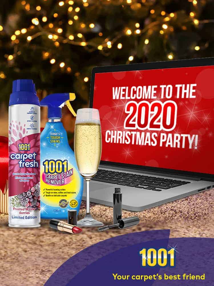 Having a virtual Christmas Party? Here's how to remove make-up from carpet