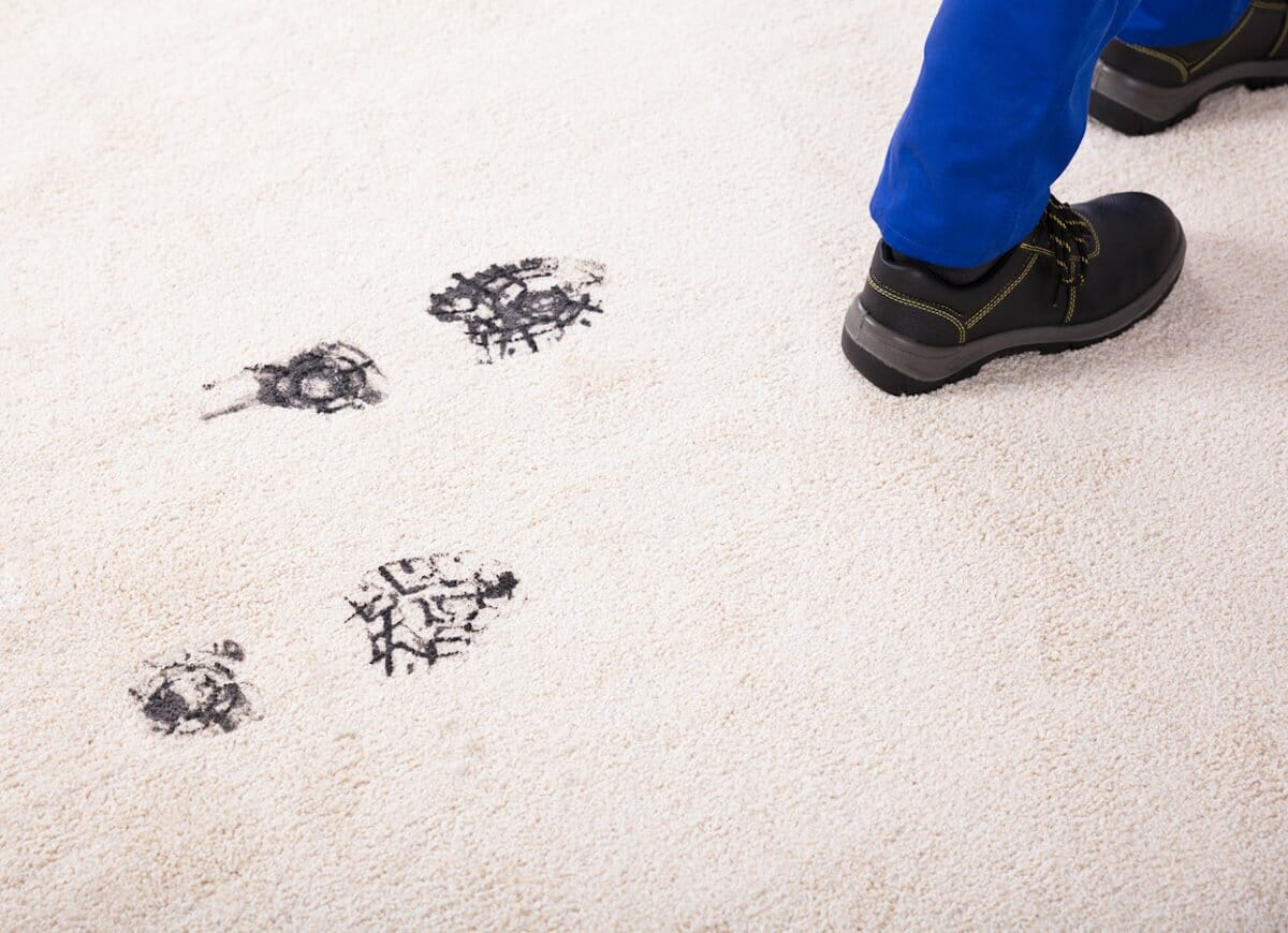 mud on carpet