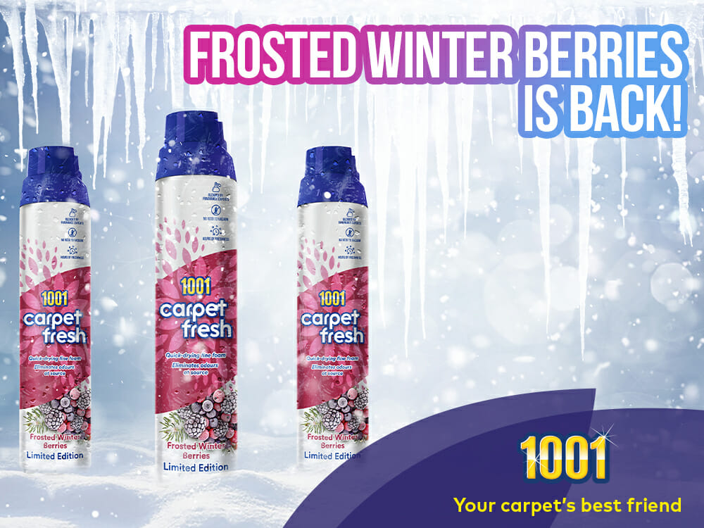 How to freshen carpets with Frosted Winter Berries!